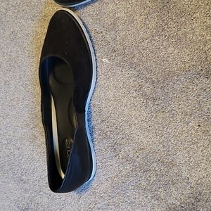 Aerosoles 8M black leather seude shoes